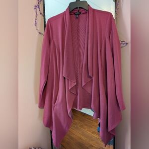Drape Front Stretch Knit Cardigan